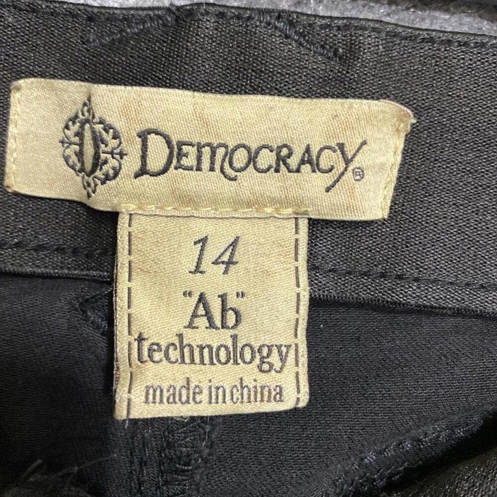Democracy Ab Solution Skinny Ankle Jeans 14 Stretch Black Mid Rise MissinButton - Picture 3 of 12
